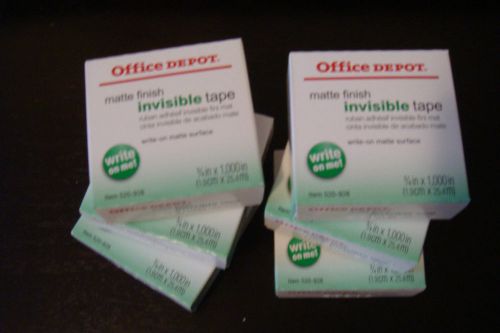 New Office Depot® Brand Invisible Tape, 3/4&#034; x 1000&#034;, 6 Rolls