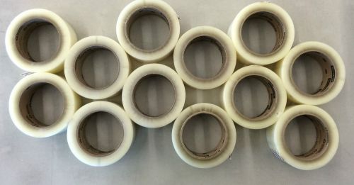 NEW Qty 12 Rolls 3M 371 Clear Packing Tape- 2&#034; x 55 yards 50 m 1.9 mil