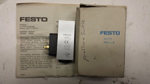 Festo Pressure Switch 10773 P743 &amp; Festo ADVUL-25-30-P-A Square Air Cylinder