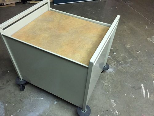 Steel library book return cart - spring loaded w/ wheels 30 wide 25 deep 31 high for sale