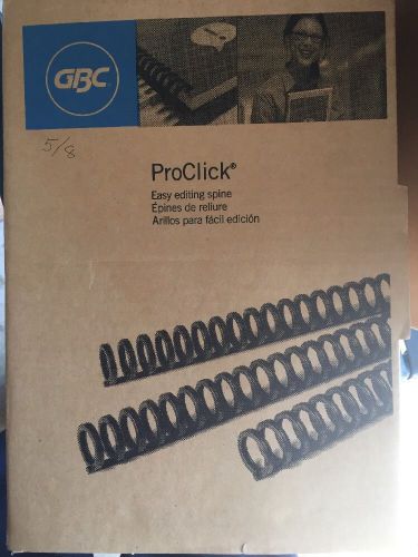 GBC ProClick Binding Spine - Black 32 Ring Box Of 100 5/8 Spines