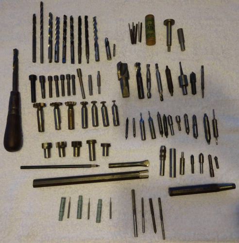 80 Piece Assorted Lot of Machinist Tools Drill Bits Etc....