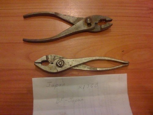 Lot of 2 - BF-JAPAN K136B  Forged Slip Joint Pliers VINTAGE channel Lock