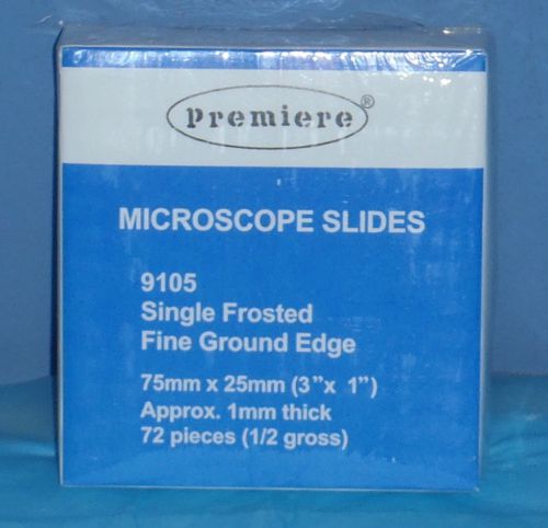 Premiere Microscope Slides 9105-E Single Frosted Fine Ground Edge