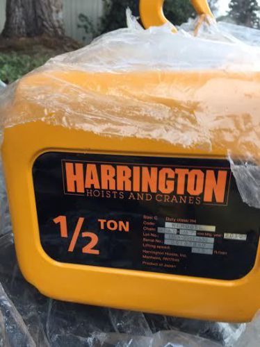 Harrington - 1/2 ton hoist, 3-phase, 208 volt, brand new, model ner0005l for sale