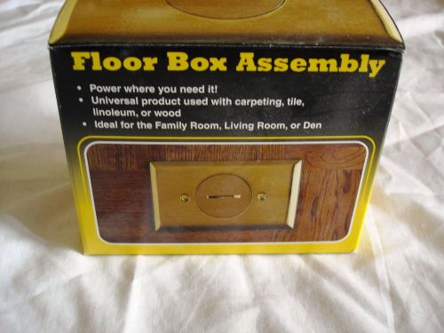 New HUBBELL  Solid Brass Cover  Floor Box Kit