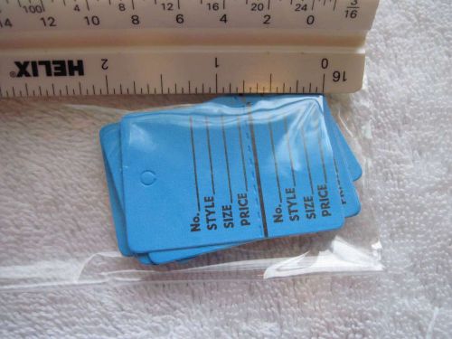 14 BLUE No. Style Size Price Tags Paper Punched Hole Tag Number Unused Blank