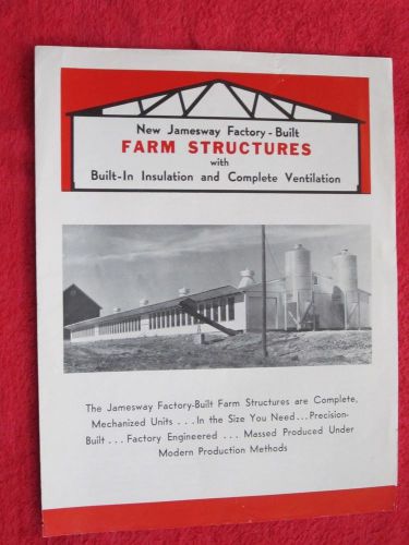 VINTAGE 1950&#039;s-60&#039;s JAMESWAY FACTORY BUILT FARM STRUCTURES BUILDINGS BROCHURE