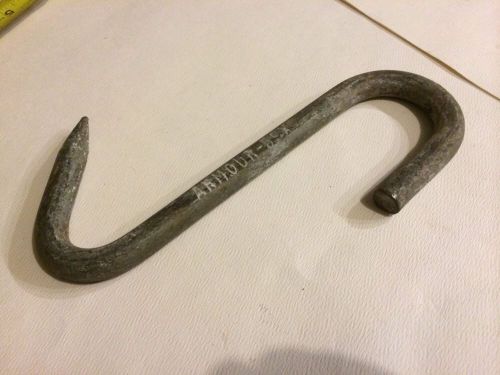 HEAVY DUTY  STEEL MEAT/POULTRY S HOOK 9&#034; X  5/8&#034; Thick Used