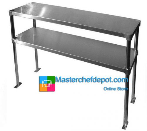 Stainless Steel Adjustable Double Over Shelf 12&#034; x 60&#034; NSF ADBS12X60
