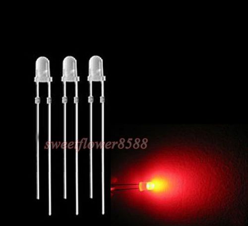 1000pcs 3mm round diffused red led 4k mcd bulb lamp light led new free shipping for sale
