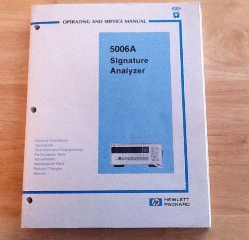 5006A Signature Analyzer Operating and Service Manual