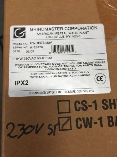 Grindmaster CW-1 Warming Base - NEW IN THE BOX.
