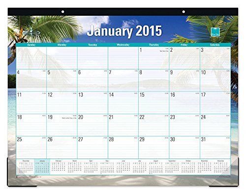 NEW Blue Sky 2015 Endless Summer Desk Pad Calendar  Case Bound  22 x 17 Inches