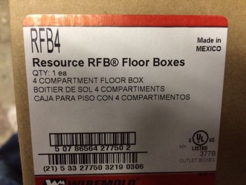 Wiremold Walker RFB4 Floorbox NIB