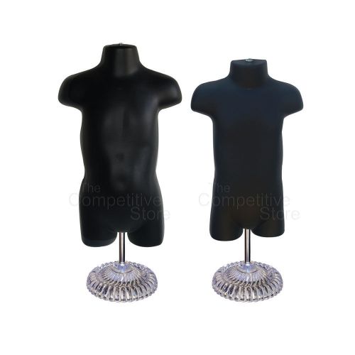 Infant + toddler mannequin form with economic plastic base boys &amp; girls - black for sale