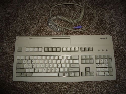 Cherry POS Programmable Keyboard w/Card Reader PS/2 White G81-8000LPBUS-08