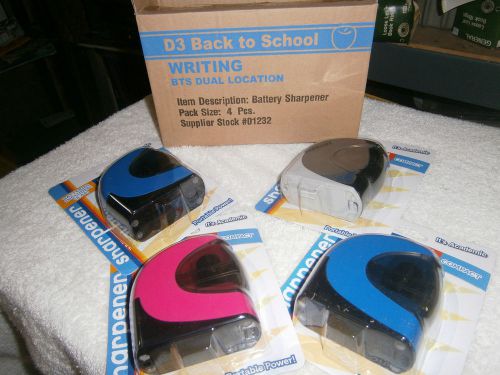 Its Academic Battery Operated Pencil Sharpener 4 Pack New Batteries Included !!!