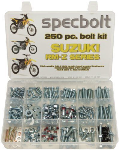 250pc specbolt suzuki rmz 250 or 450 four stroke bolt kit for maintenance &amp; rest for sale