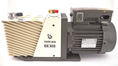 Varian ds-602 949-9335 1460/1740rpm 1-ph dual-stage rotary vane high vacuum pump for sale