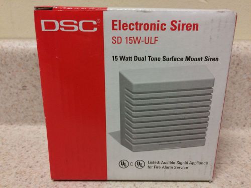 DSC ELECTRONIC SIREN   SD  15W-ULF  NEVER USED