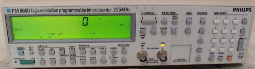 FLUKE - PHILIPS PM 6680 225MHz HIGH RESOLUTION PROGR. COUNTER W/OPT!  CALIBRATED