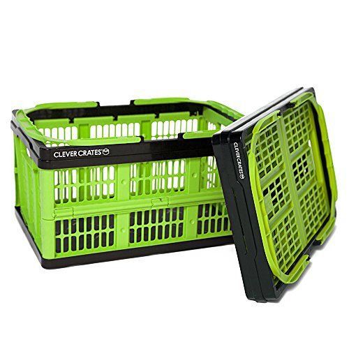 Clever Crates Folding Shopping Basket 16 Liter - Kiwi Green