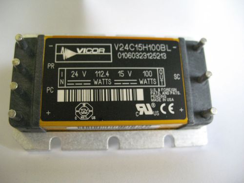 Vicor dc/dc converter module v24c15h100bl 15v 100w for sale