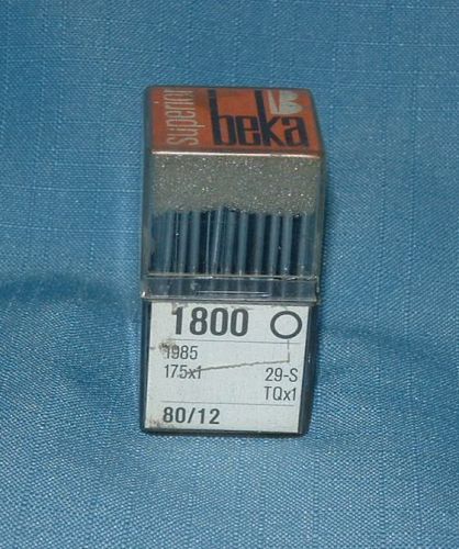 100 Industr. Sewing Machine Needles - BEKA 1985, 175x1, 29-S, TQx1 - Size 12/80