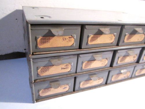 Divided Vintage Shop Bolt Tool Bin Drawer Organizer Cabinet Stackable Car Parts