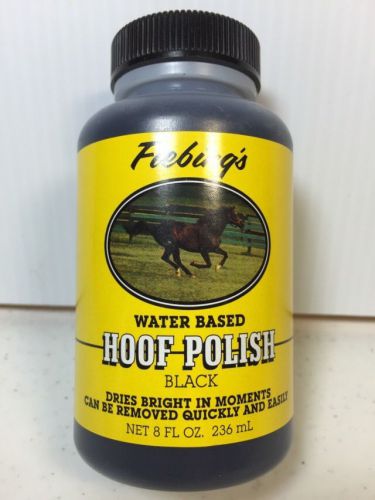 Fiebling&#039;s HORSE Hoof Polish BLACK Water Based Non Toxic Fast Drying Equine
