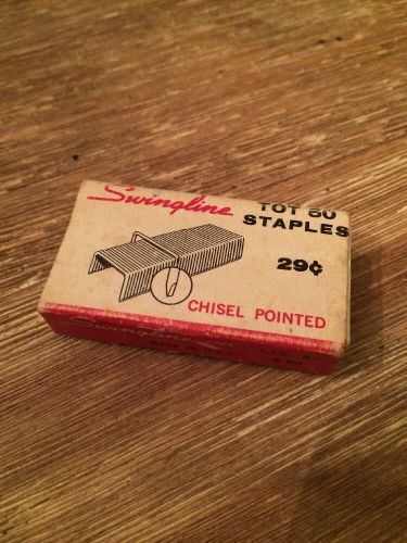 Swingline Tot 50 Staples Chisel Pointed 1000 Open Box
