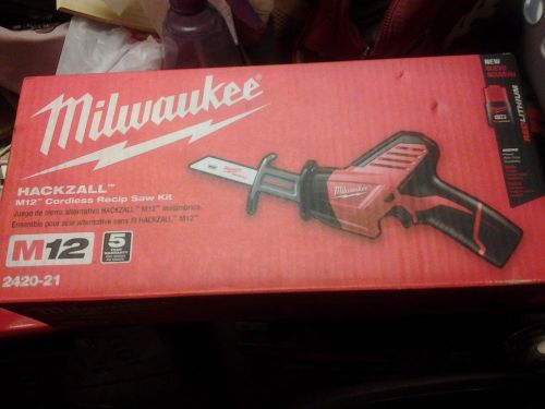 1 brand new, never been used Milwaukee Hackzall M12 cordless recip saw kit