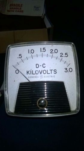 Vintage General Electric 0-3.0 D-C Kilovolts Panel Meter