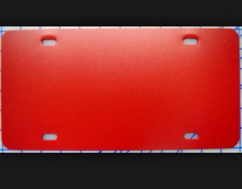 BLANK 6&#034;x12&#034; PLASTIC ACRYLIC LICENSE PLATE TAG RED PLATE FOR DECAL STICKERS .
