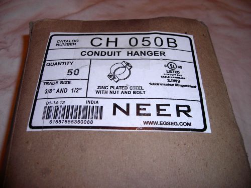 Neer ch- 050-b  conduit hanger (box of 50) ***nib*** 3/8 &amp; 1/2 ch 050b for sale