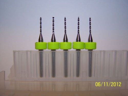 Five - new #60 (.0400&#034;) carbide printed circuit board drills for sale