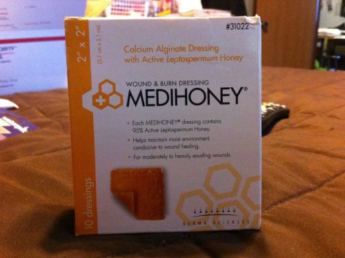Medihoney [31022] wound &amp; burn dressing (2 x 2 , 10/box) exp: 10/2016 for sale