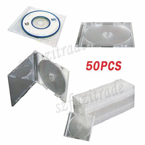 Wholesale 50 Lots Empty Replacement 3&#034; 3inch CD DVD VCD Jewel Case Clear Tray US
