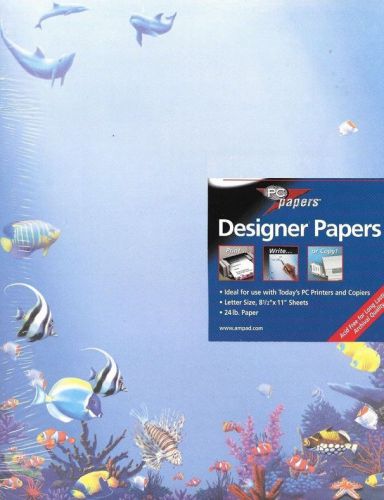 Ampad Computer Printer Copier paper 100 sheets ocean fish dolphin acid free