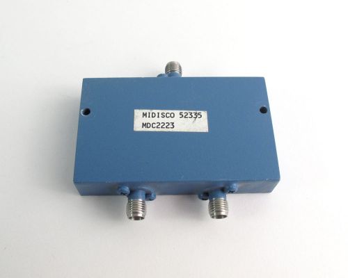 MIDISCO MDC2223 Miniature Stripline 2-Way Power Divider - Female SMA 0.5-1 GHz