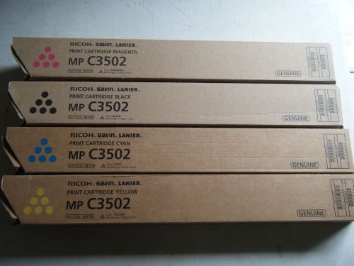Ricoh C3502 Complete Toner Set (CYMB) New &amp; Sealed
