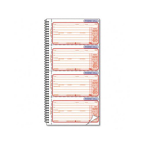 Tops Business Forms Second Nature Phone Call Book Two-Part Carbonless, 400 Forms