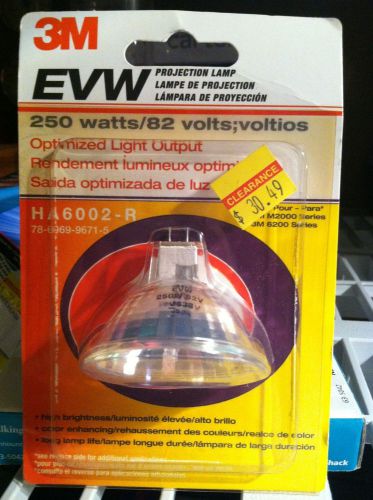 New projection lamp light bulb 3m evw 250 watts 82 volts m2000 6200 ha6002-r for sale