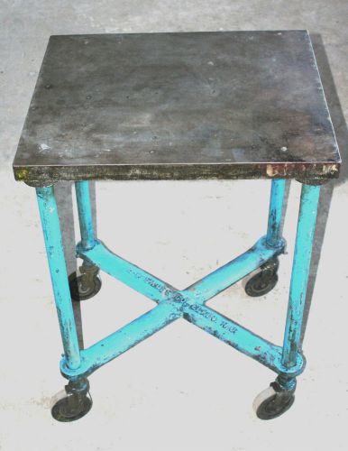 Antique cast iron industrial factory cart steel urban mid century modern rustic for sale