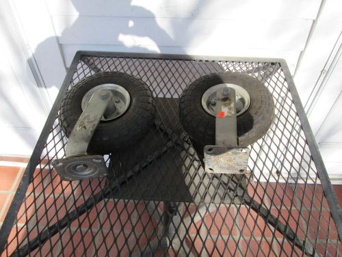 pneumatic casters 10&#034; 2 fixed, 2 swivel