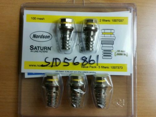 Lot of 5 NEW NORDSON SATURN IN LINE FILTERS .15mm 100 mesh 1007373 5 FILTERS NEW