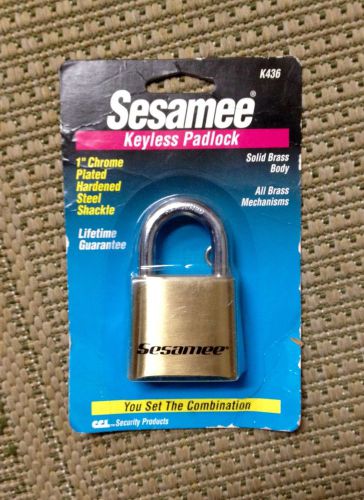 Sesamee Brass Keyless Padlock K436 - Resettable Combination - NEW