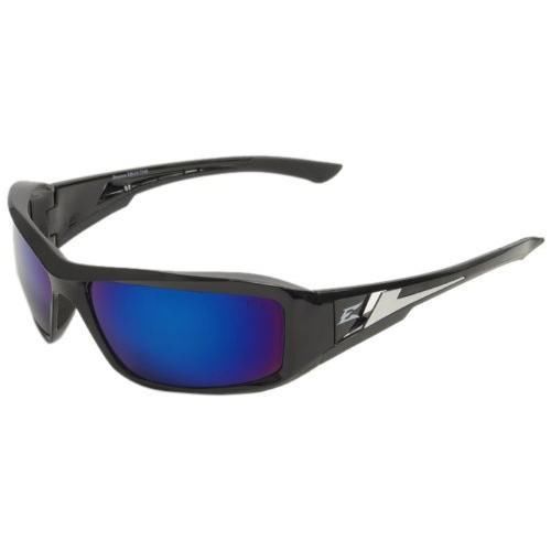 Edge Eyewear XB118 Brazeau Safety Glasses, Black with Blue Mirror Lens New