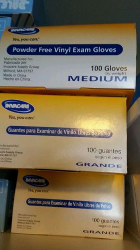 300 count Invacare powder free gloves size medium